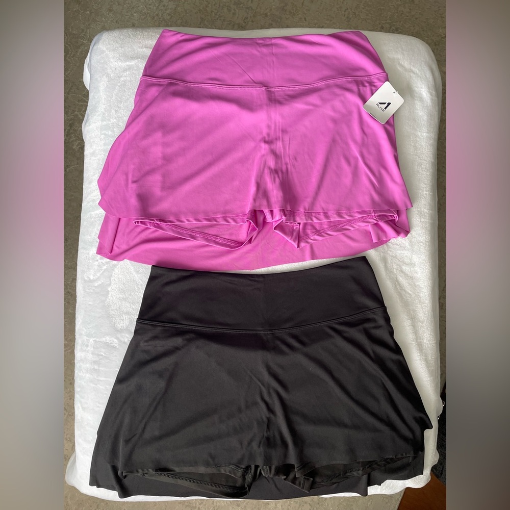 Women’s Athletic Purple & Black Active Skorts ( set of two )
